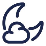 Cloudy Moon SVG Icon